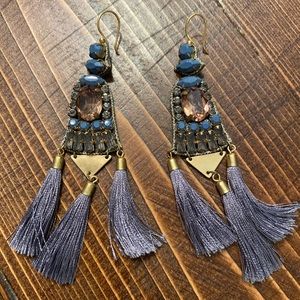 Stella & Dot Fringe and Jewel Earrings